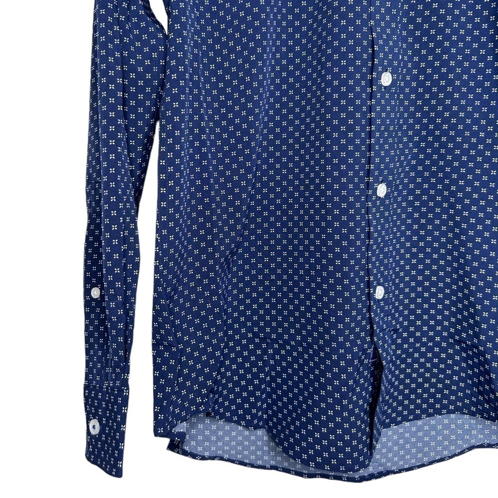 International Report Men’s Navy Stretch Long Sleeve Button Down Modern Fit Small - Picture 8 of 14